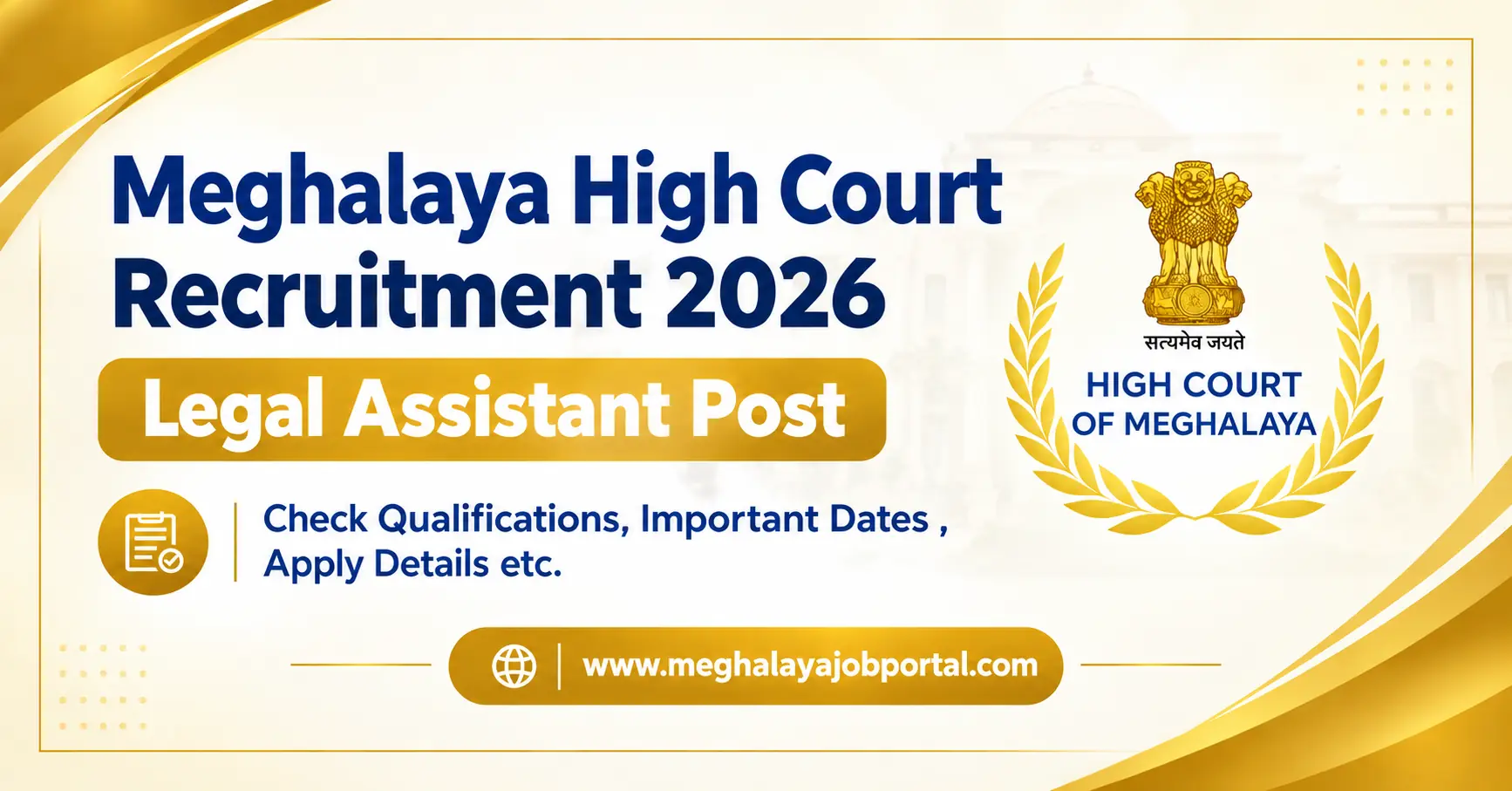 Captain Williamson Sangma State University Recruitment 2026: Professor, Associate Professor & Assistant Professor (9 Posts) 3 Meghalaya High Court Recruitment 2026